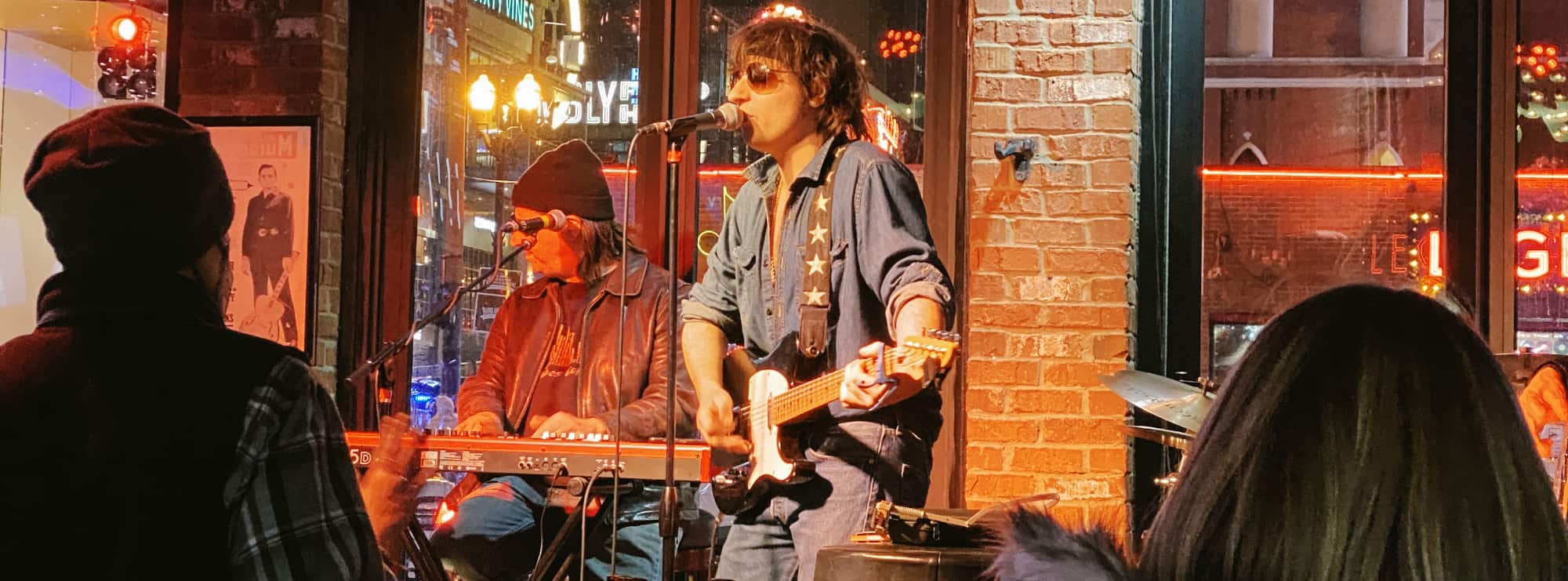 bar singer on guitar in West Lafayette