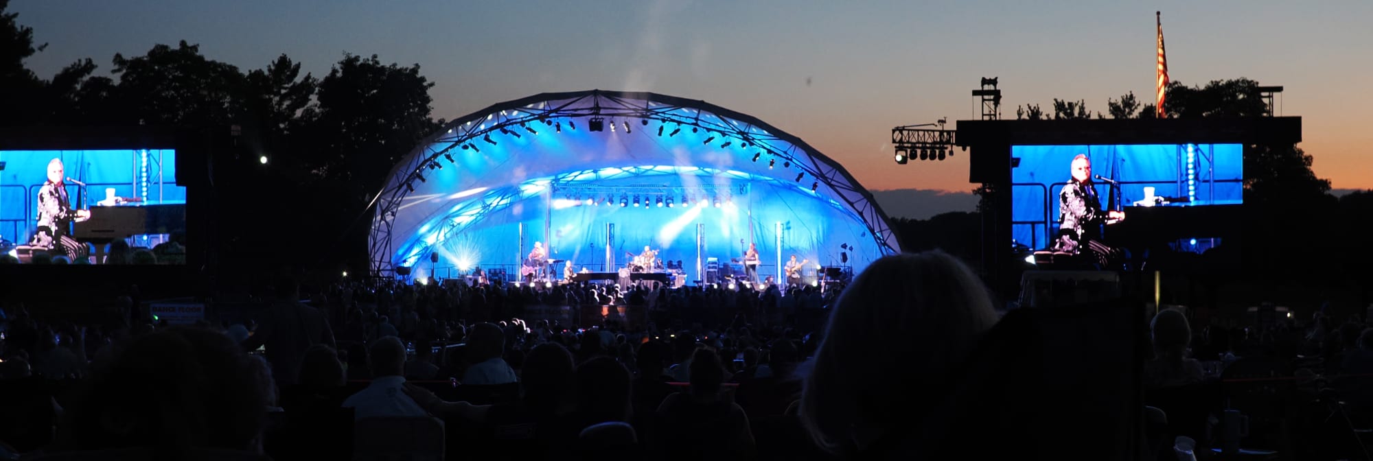 outdoor concert venue at sunset West Lafayette